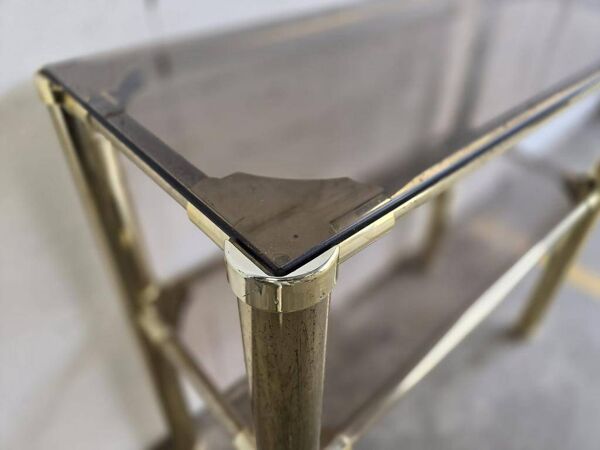 Table console vintage « dorée » / table d’appoint / étagère