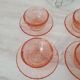 Rosaline cups and saucers by Arcoroc with metal stand