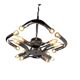 Reggiani chrome multiple light chandelier, Italy 1970