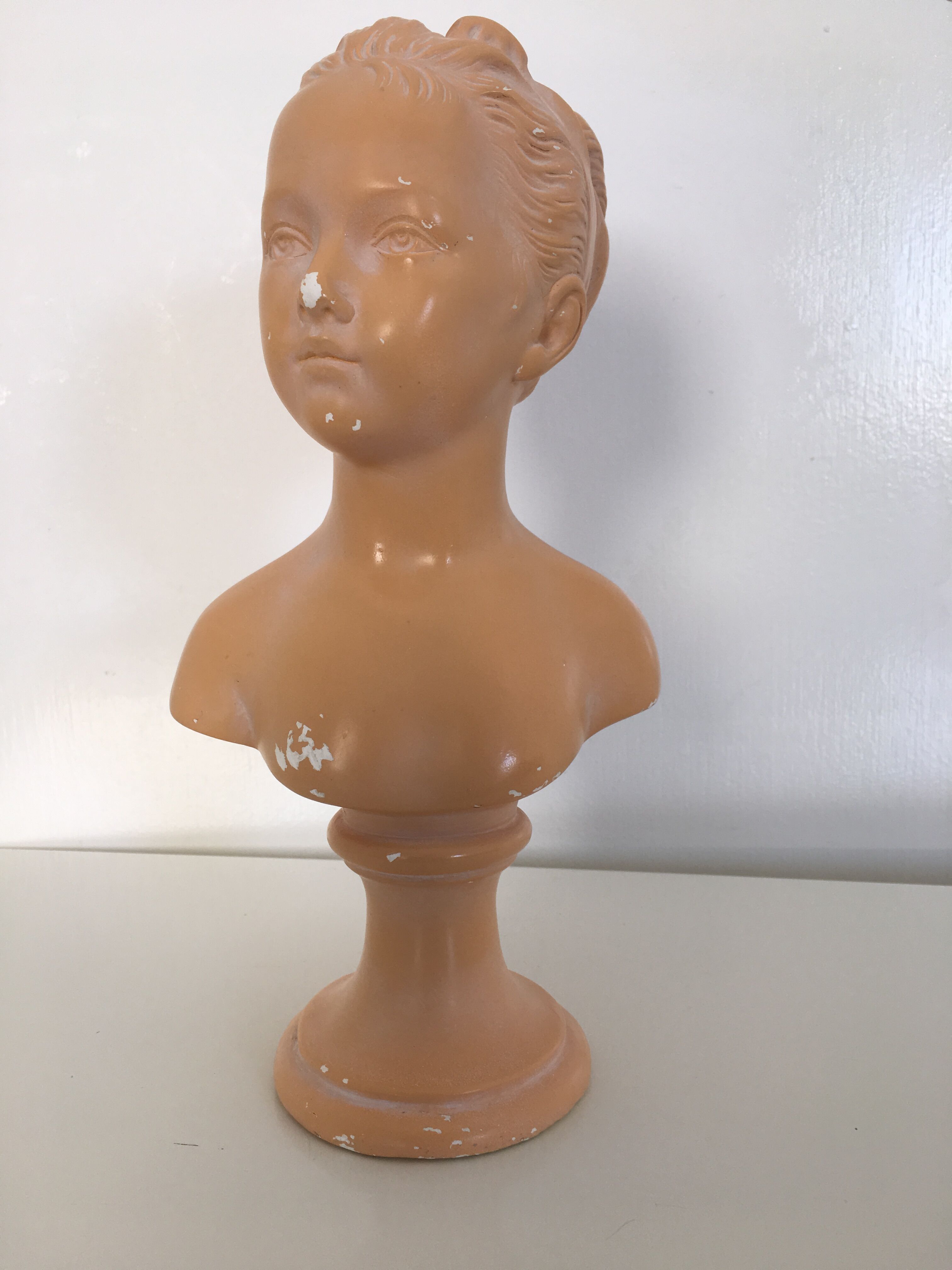 Bust plaster Louise Brongniart after Houdon