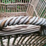 Old wicker laundry basket (61 cm)