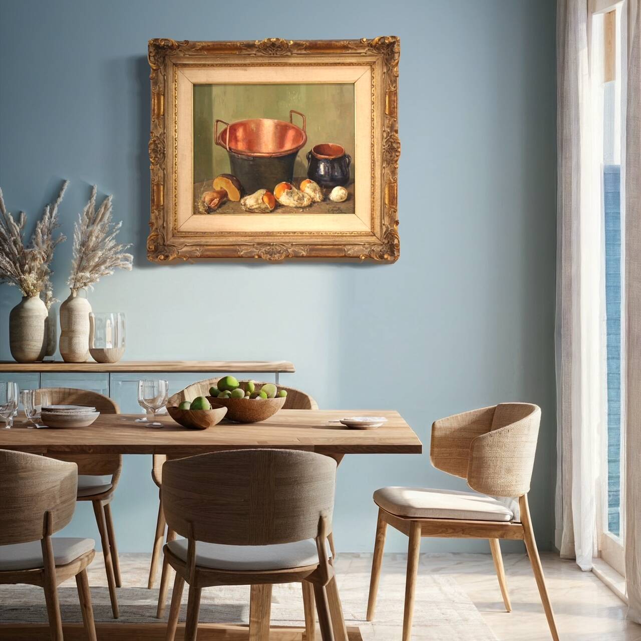 Superbe tableau signé nature morte du milieu du 20ème siècle