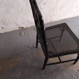 Chaise chippendale en bois laqué noir imitant le bambou, Jonathan Adler