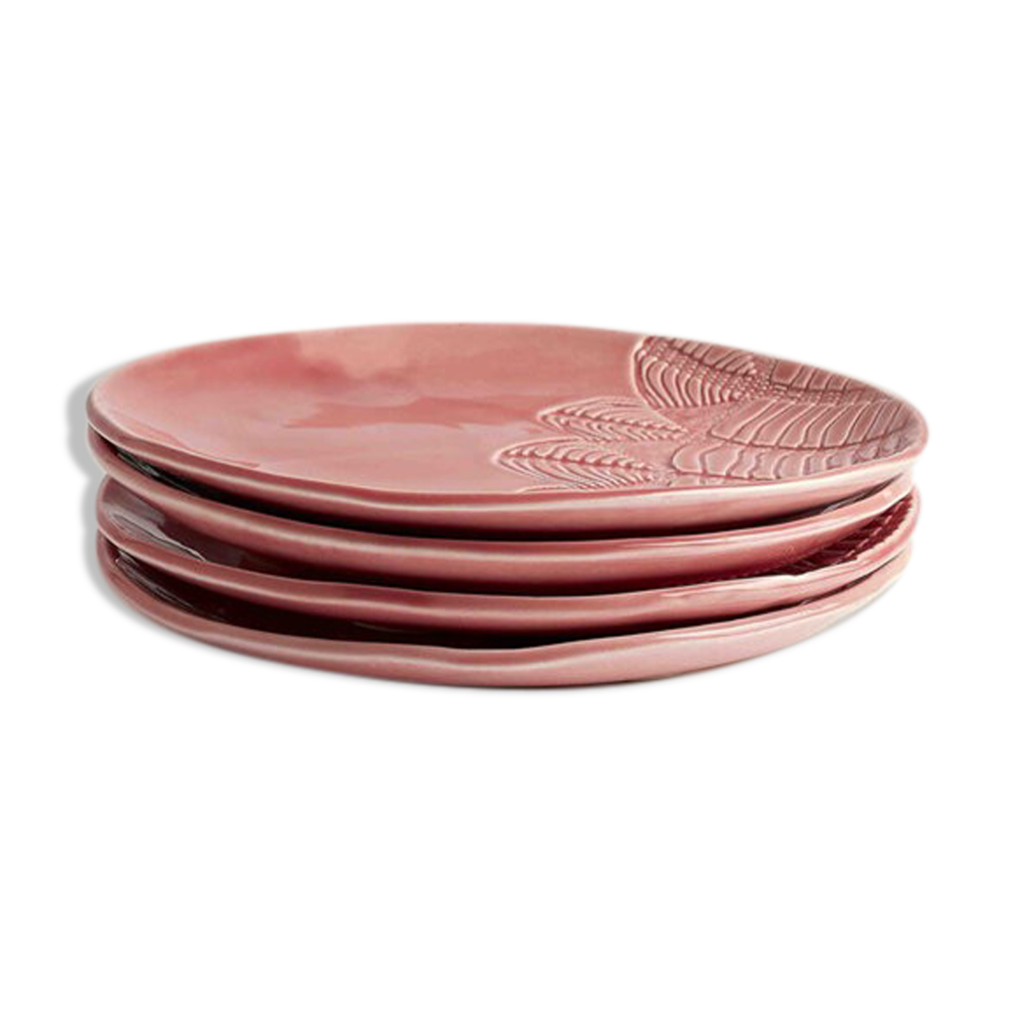 Lot de 4 assiettes blanca rosa s