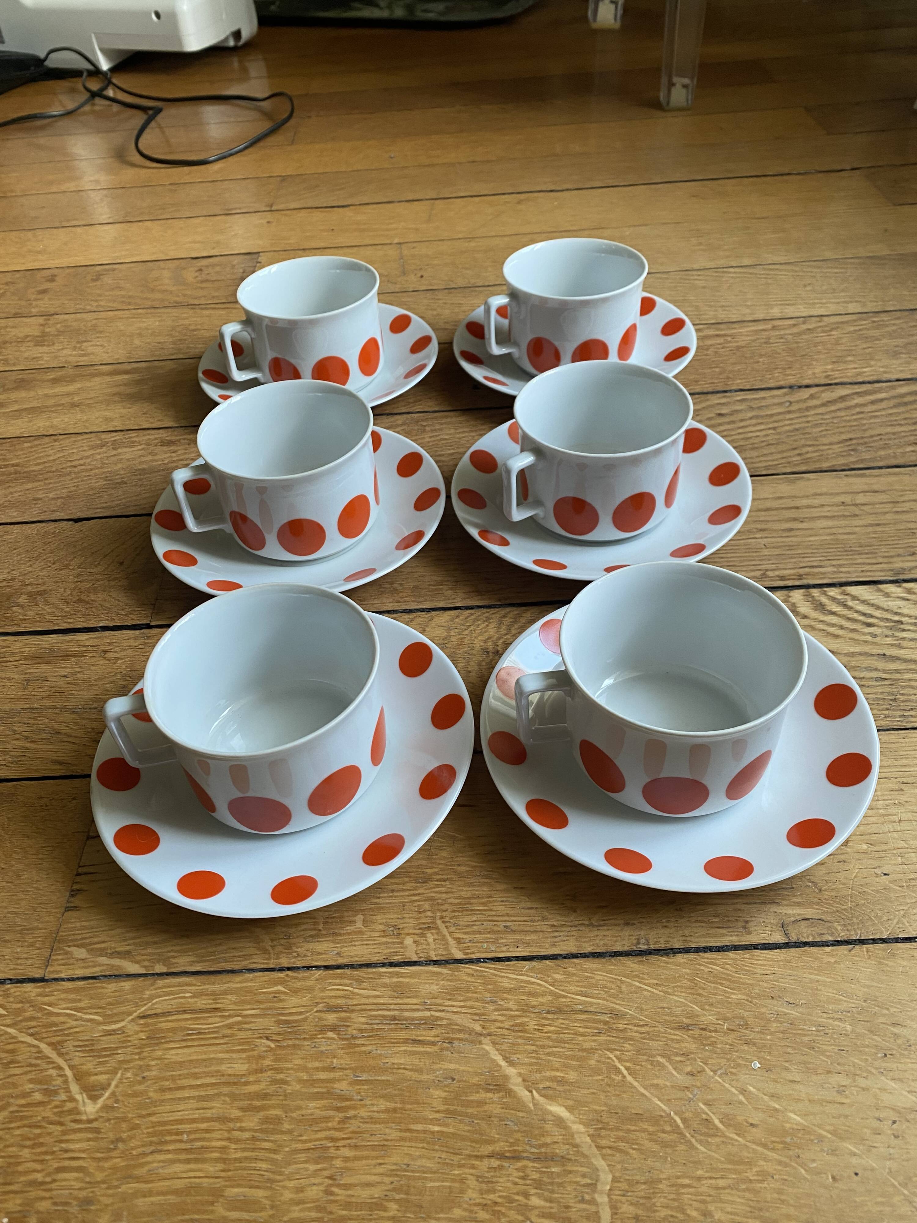 Tasses vintage en porcelaine allemande