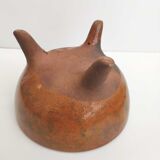 Terracotta tripod punch bowl anthropomorphic shape
