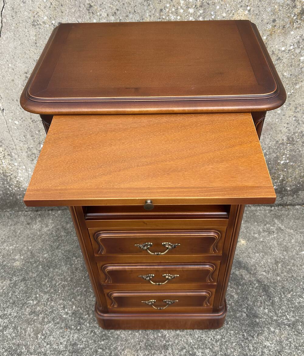 Bedside table, chest of drawers, occasional furniture, wood, vintage, 1960s.