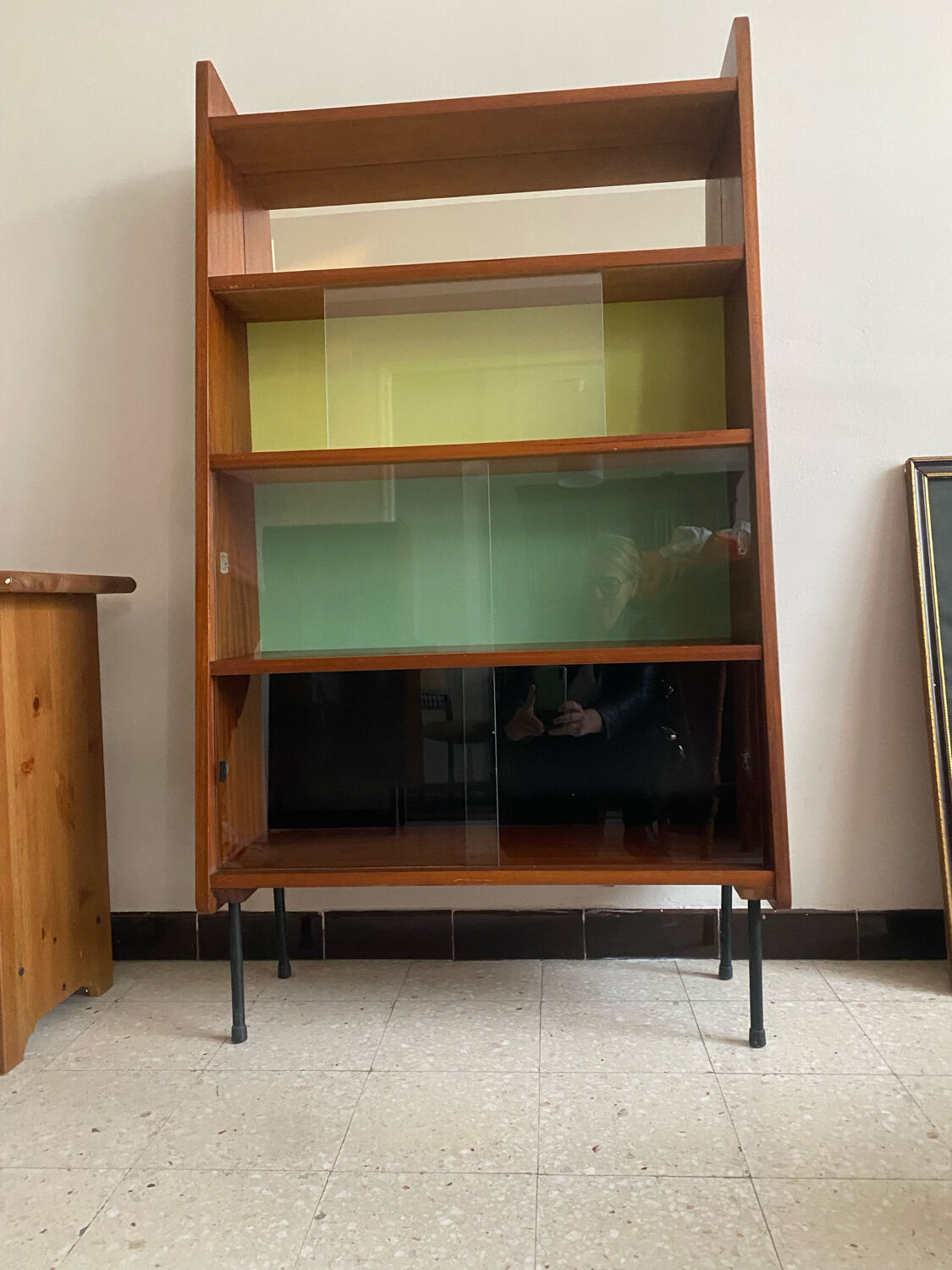 Vintage "Alta" library by Fonteneau, designed by Pierre Guariche.