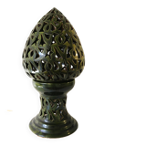 Large 1980s lamp, openwork ceramic