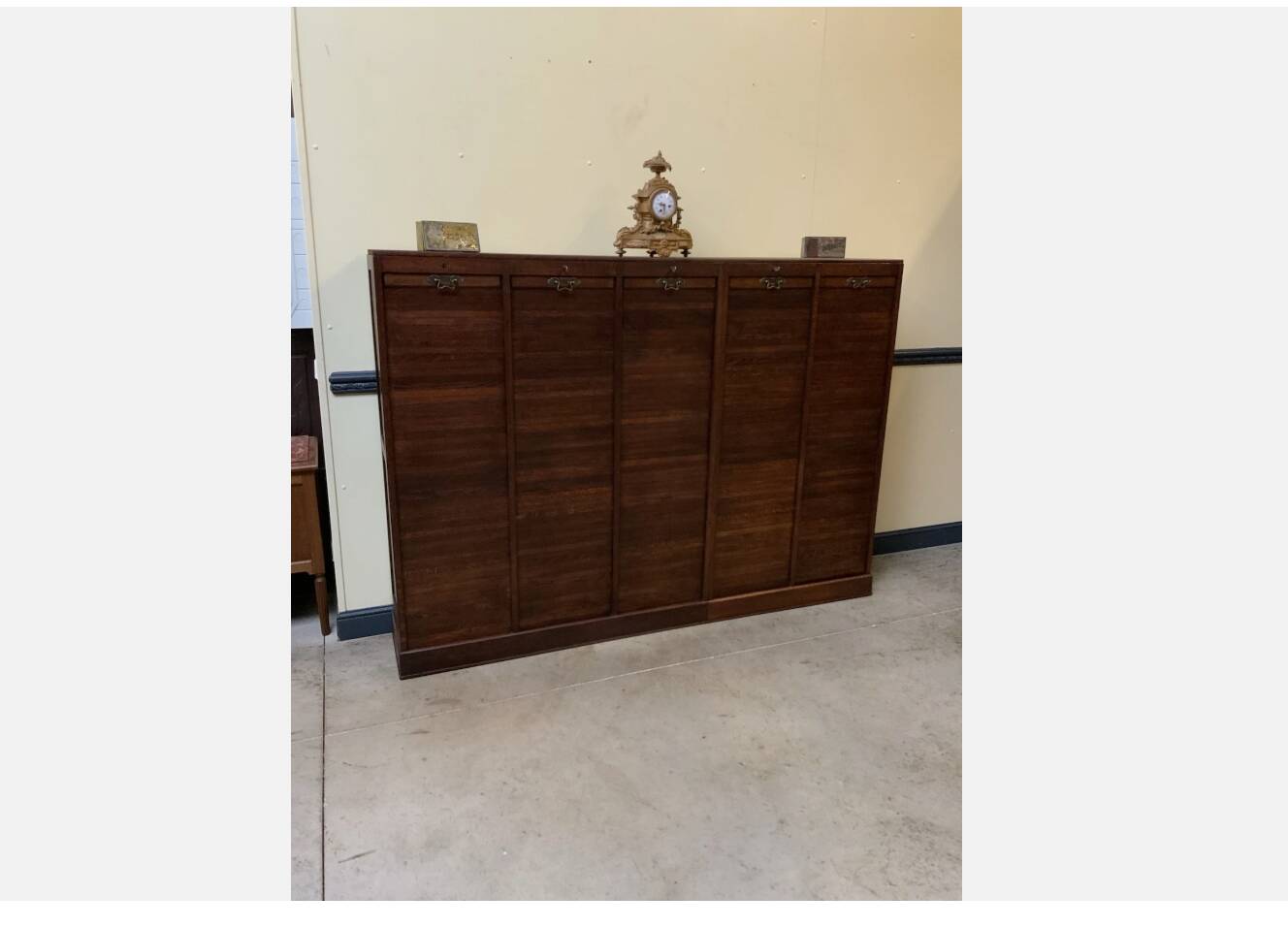 Antique Art Deco roller shutter archive cabinet