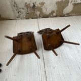 Pair of brutalist Alsatian mountain chairs 19th
