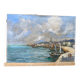 Port landscape signed late 19th century early 20th century