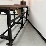 Old workbench with cast iron base, 1950s