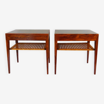 Severin Hansen, pair of rosewood bedside tables circa 1955