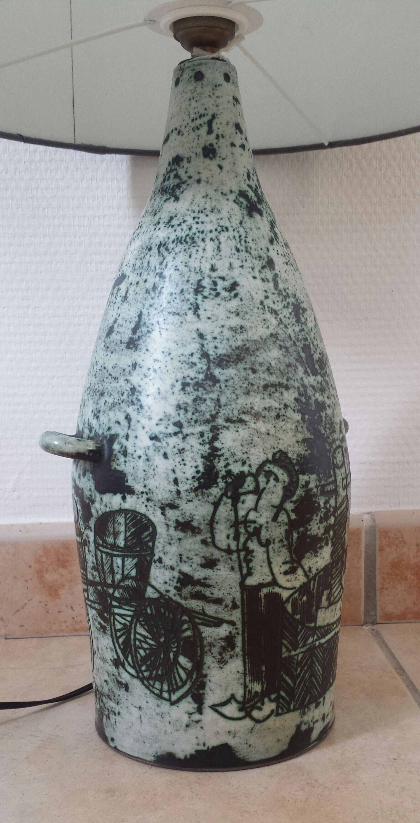 Lamp ceramic by Jacques Blin