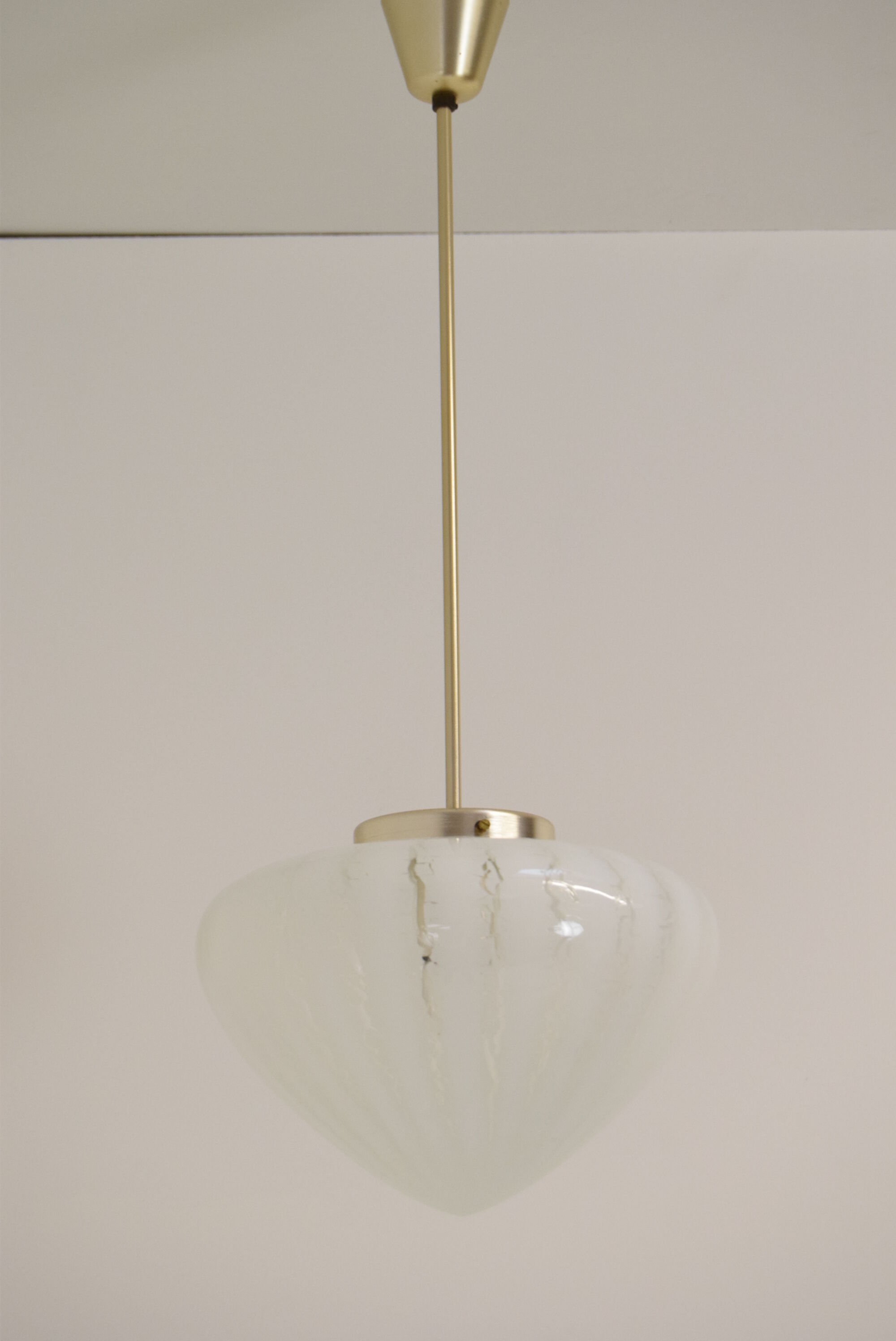 Mid-century Glass Pendant,Czechoslovakia,1970's.