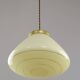 Mid-Century Modern Italian Yellow Glass and Brass Pendant Lamp, 1960s