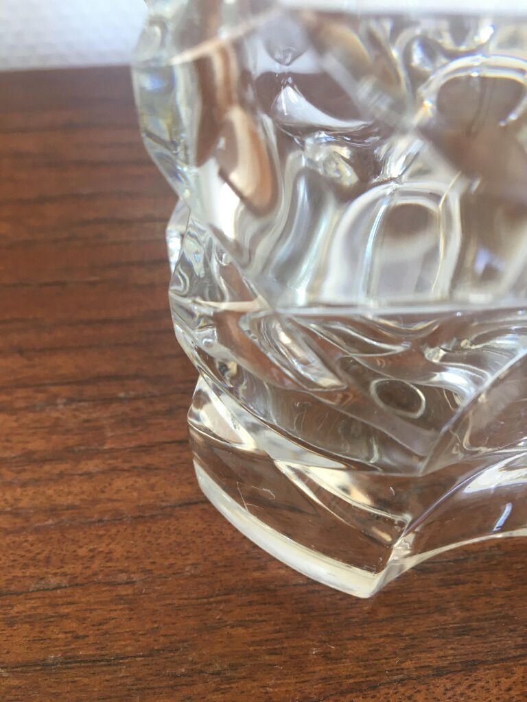 Moulded glass vase, "Windsor" Luminarc model, 70s