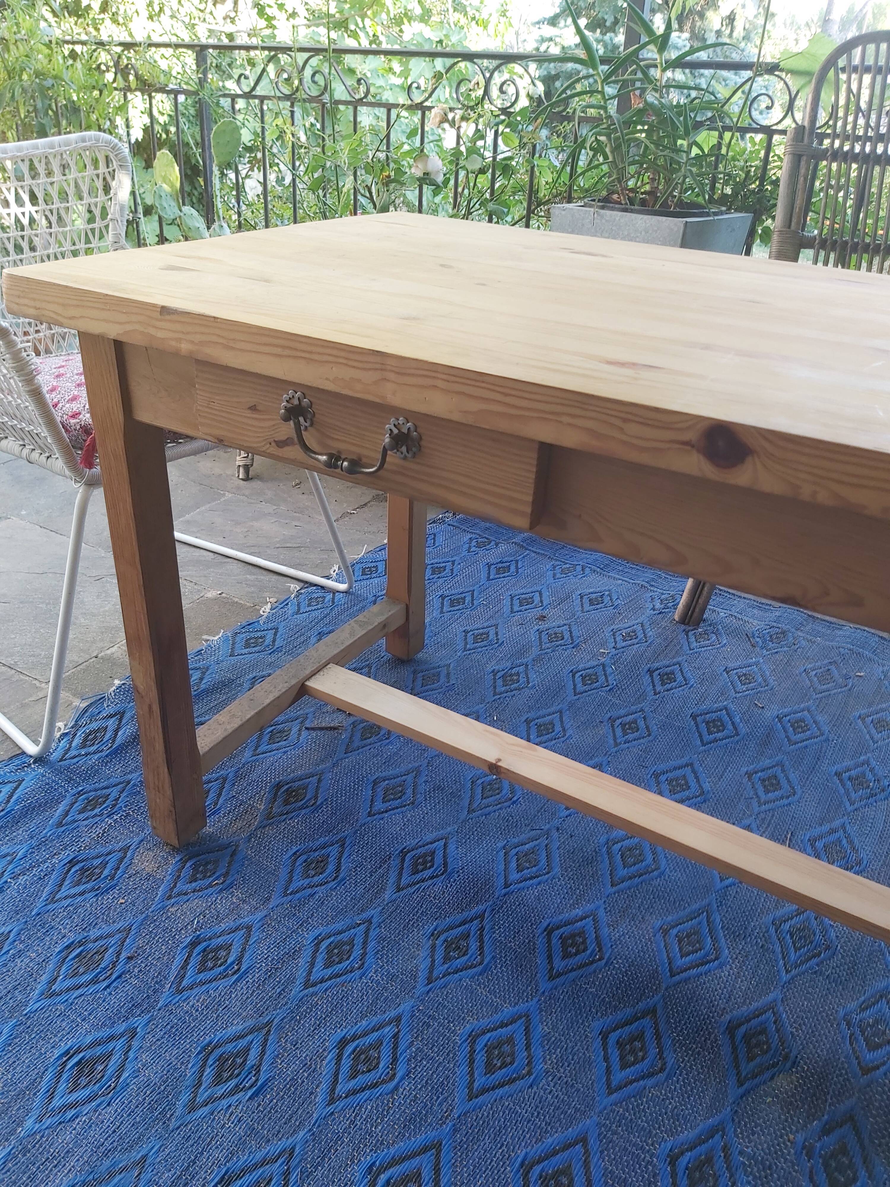 Vintage pine convent table