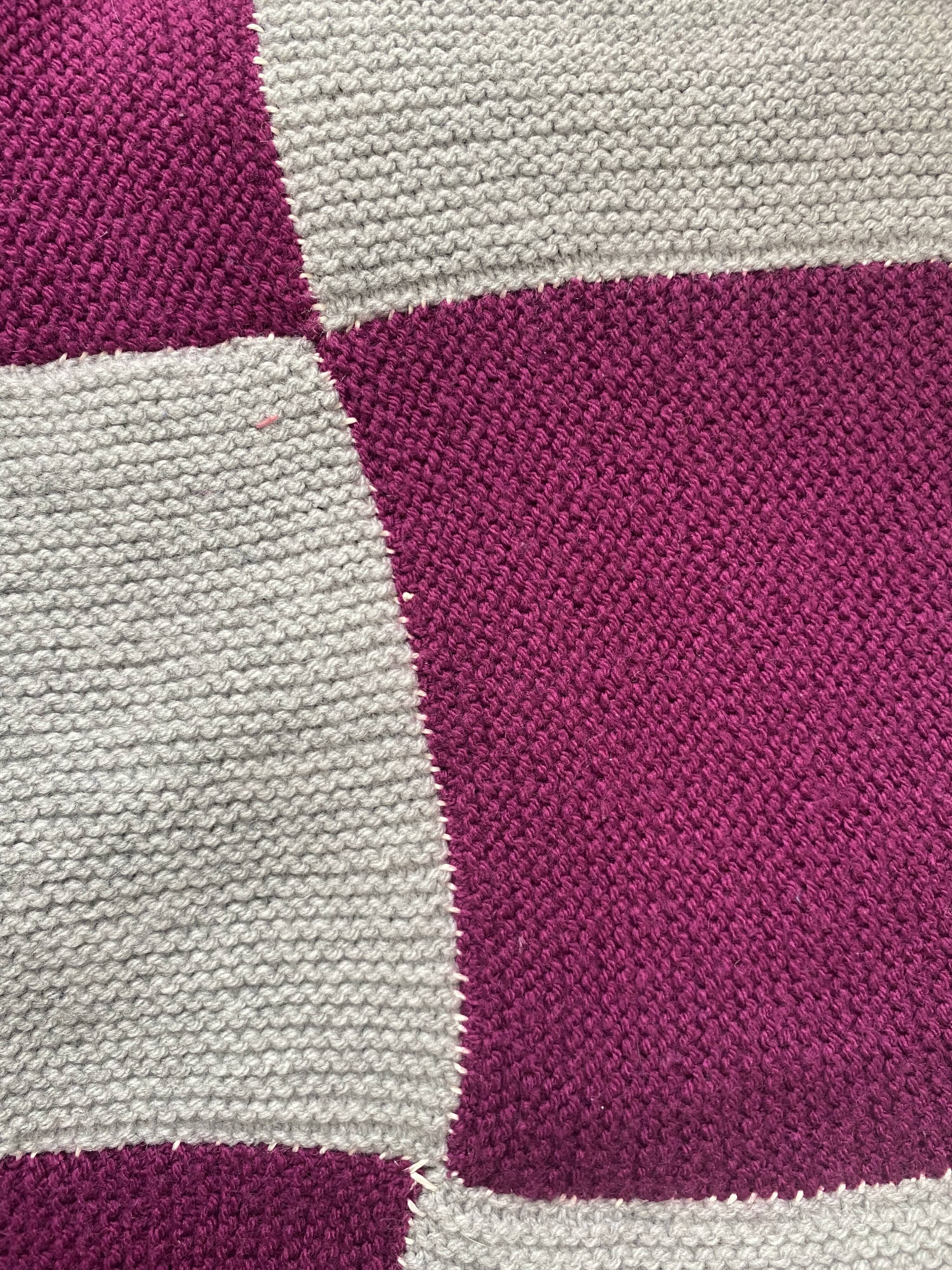 Wool patchwork plaid