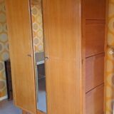 Vintage wooden wardrobe from the 50s