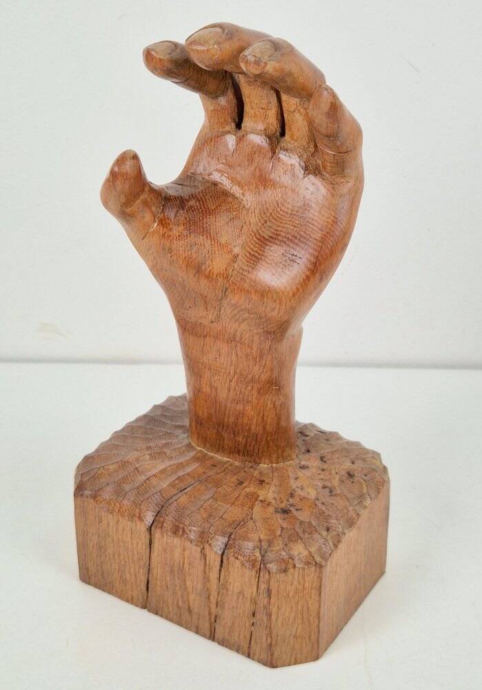 Brutalist Arts and Crafts Sculpture Wooden Hand, 1950s