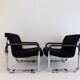 2 Cazzaro Bauhaus tubular steel armchairs