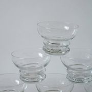 Lot de 6 coupes à champagne en cristal gravé 1960