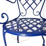 Chaises bistrot en fer forgé