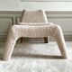 Fauteuil chauffeuse en moumoute peau de mouton