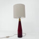 Scandinavian lamp in red glass Kastrup Denmark 1960