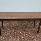 Rustic restaurant bistro table in solid oak, 1900 period - 1m85