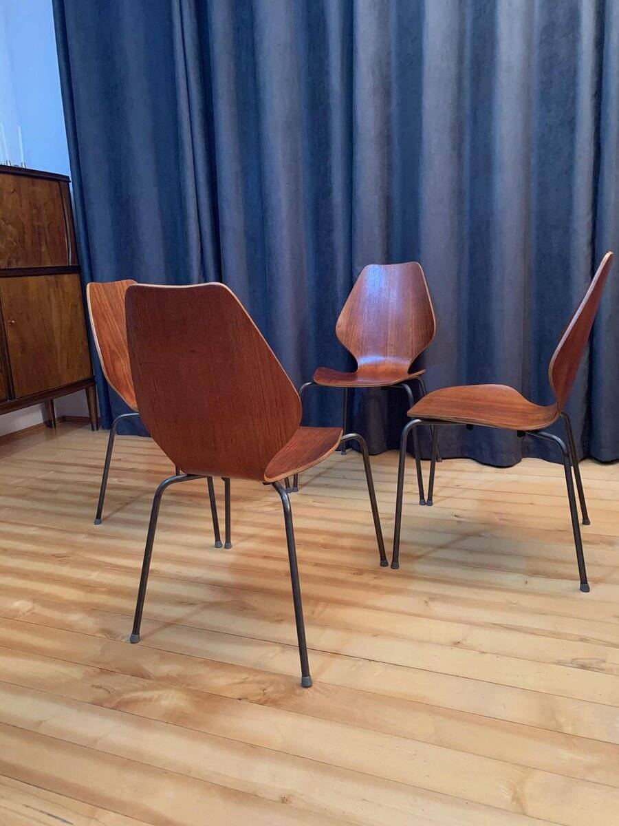 Chairs by Herbert Hirche for Jofy Stalmobler, Denmark, 1950s, set of 4