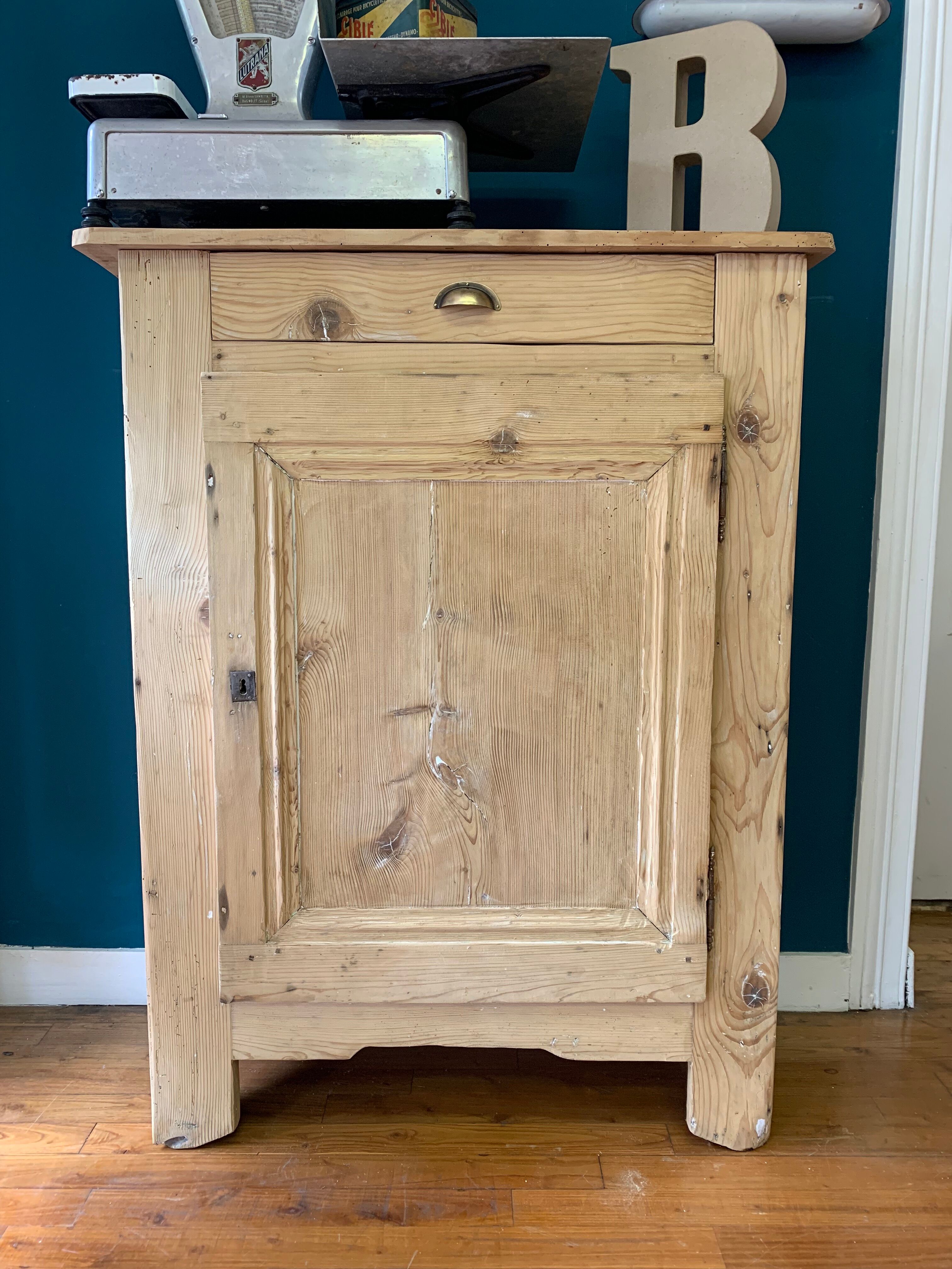Old weathered wooden jam maker