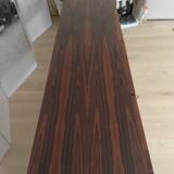 Scandinavian sideboard in rosewood, 5 doors. Chrome square tube base.