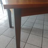 Solid walnut table circa 1980 with double patina