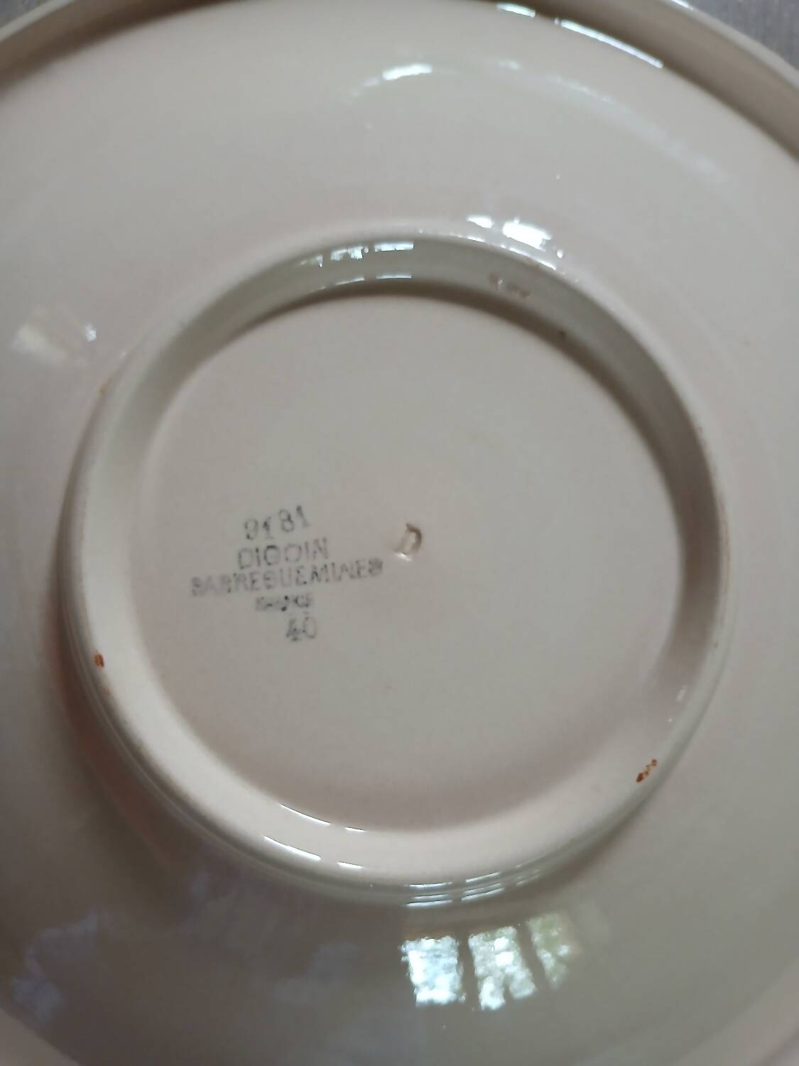 4 old dishes from Digoin and Sarreguemines