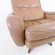 Fauteuil cuir avec pouf de Madsen & Schübel pour Bovenkamp