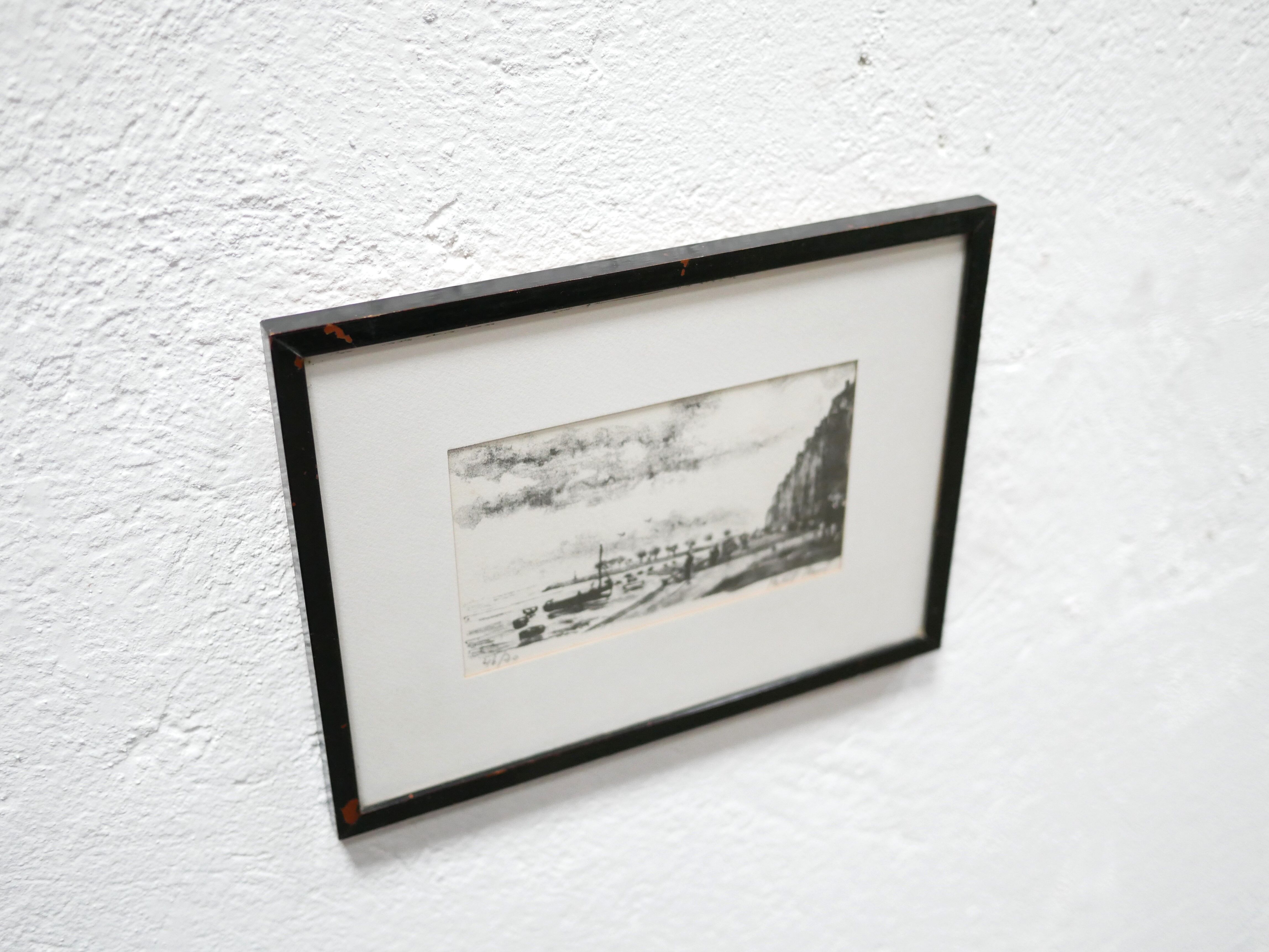 Lithographie signée Paul Petit