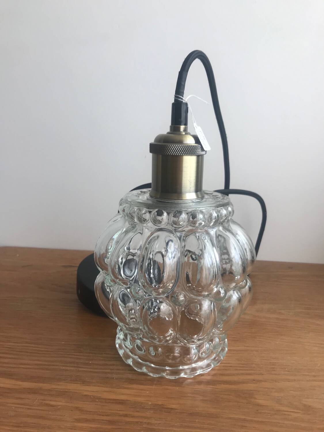 Pendant Light With Vintage Glass Globe Electrical System New