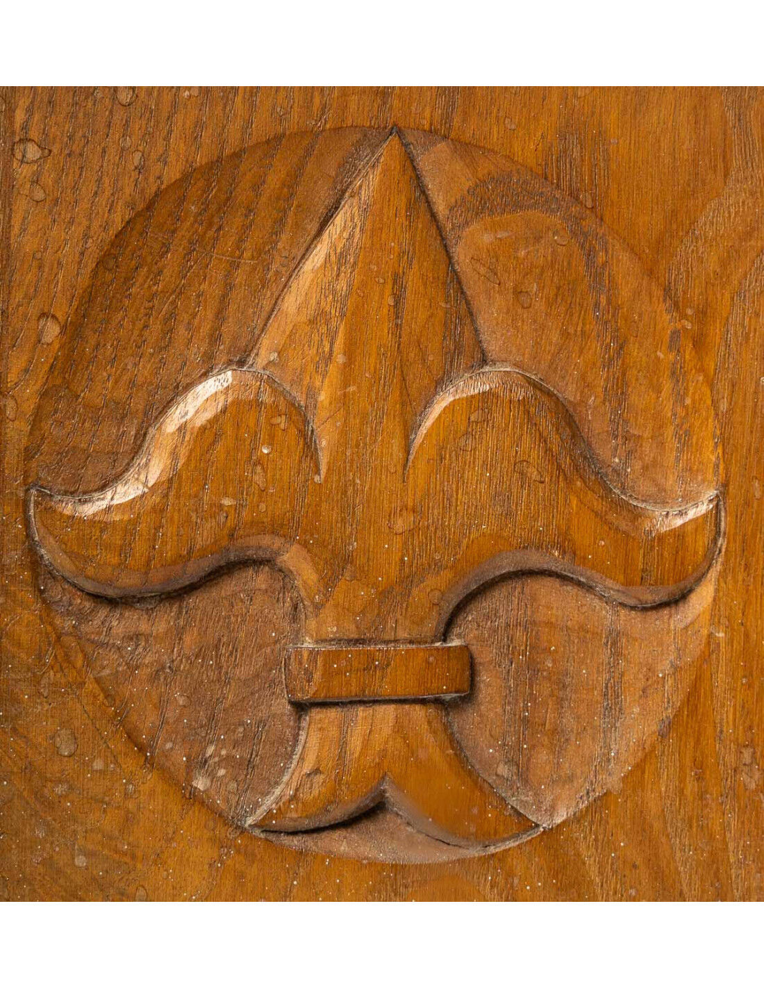 Tabouret en bois sculpté, chêne, 1950-1960