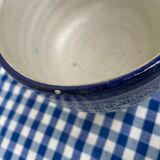 Antique covered butter pot "jobbana" from Morocco, Fes, signed Serghini.