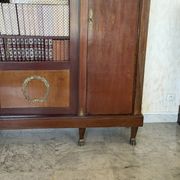 Large antique library from the Empire/Napoleon III period in mahogany and gilded bronze.