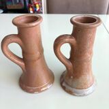 Stoneware candlesticks