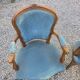 Pair of Louis XV style cabriolet armchairs