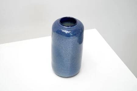 Rogier Vandeweghe, Blue-Glazed Cylindrical Vase for Amphora