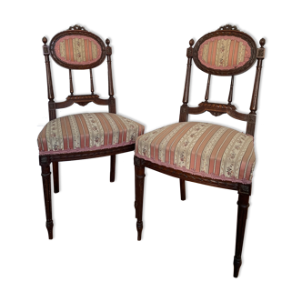 Two antique Louis XVI style chairs