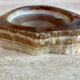 Brutalist vintage onyx marble ashtray