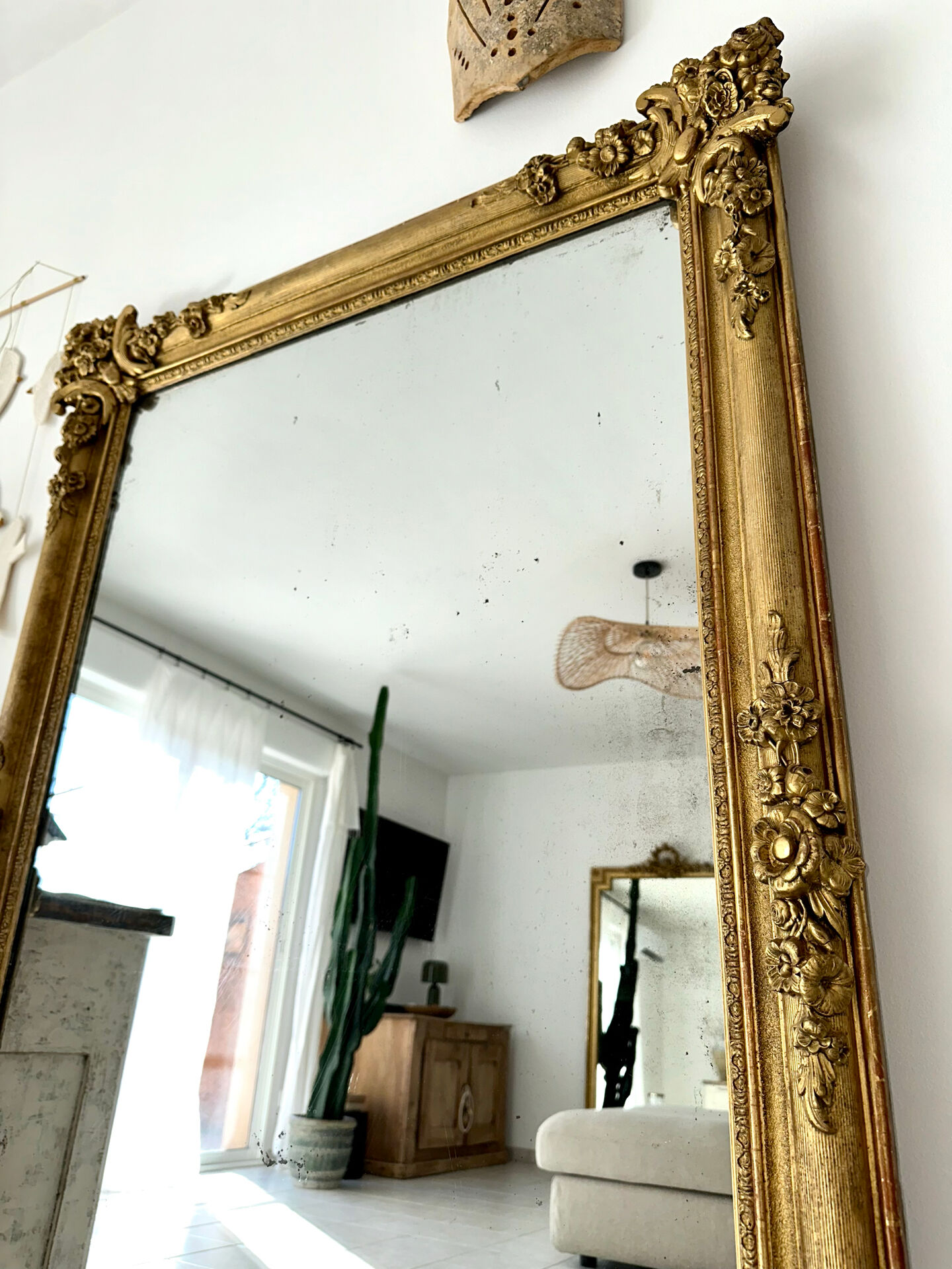 Miroir ancien doré époque XIXème