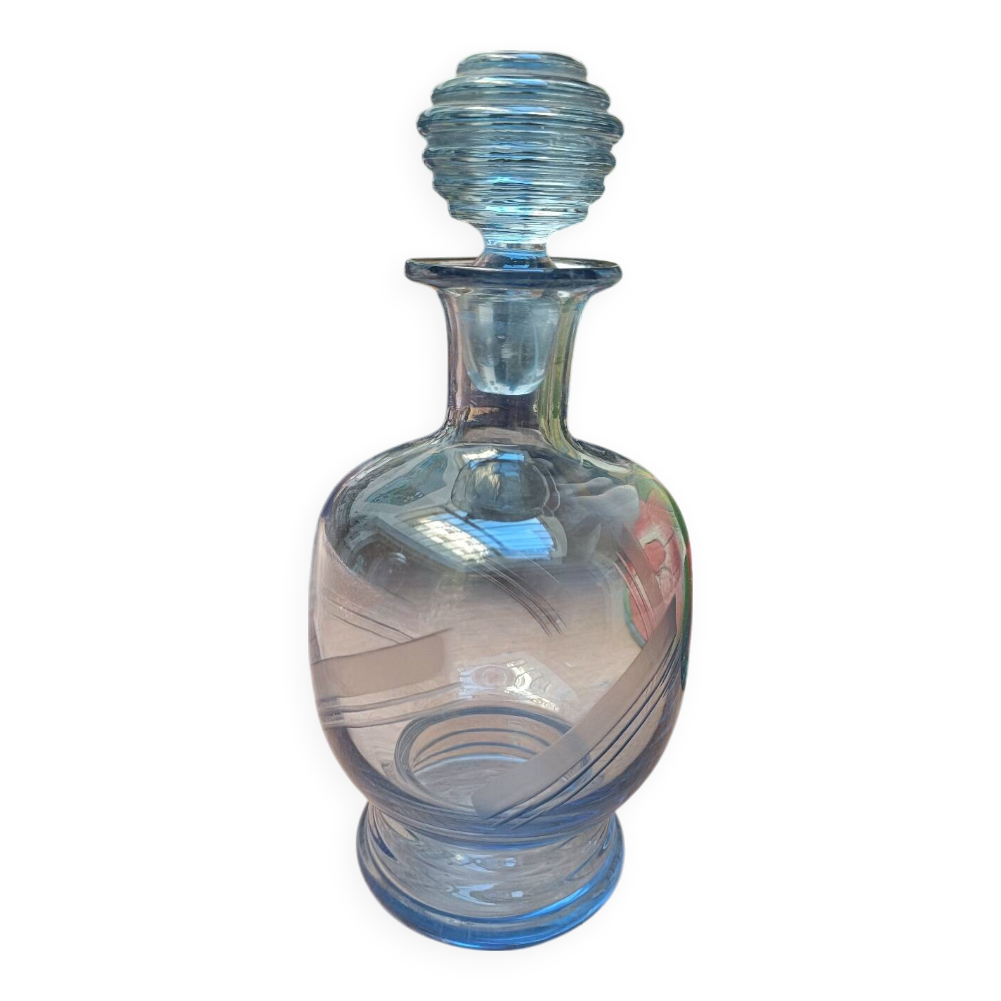 Carafe bleue Art Déco